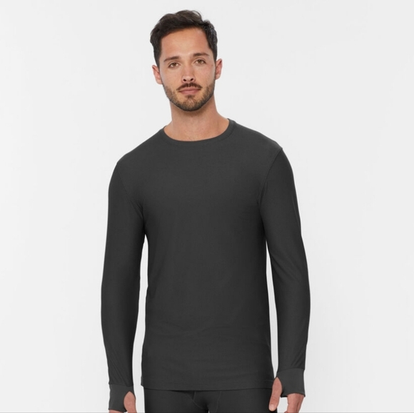 Duluth Trading Co Men's Charcoal Long Sleeve Tee - Picture 2 of 8